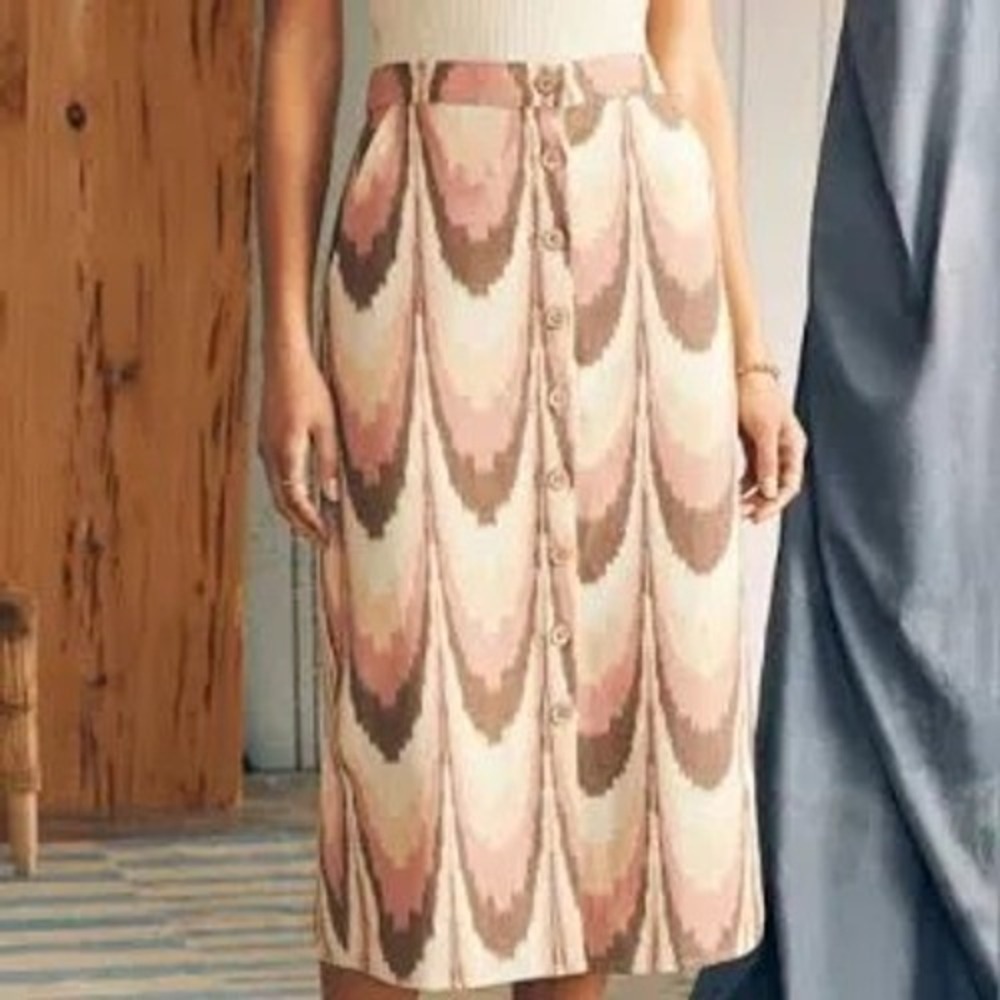 Faherty Whitley midi skirt desert okay print 100% Organic Cotton Women's size XS